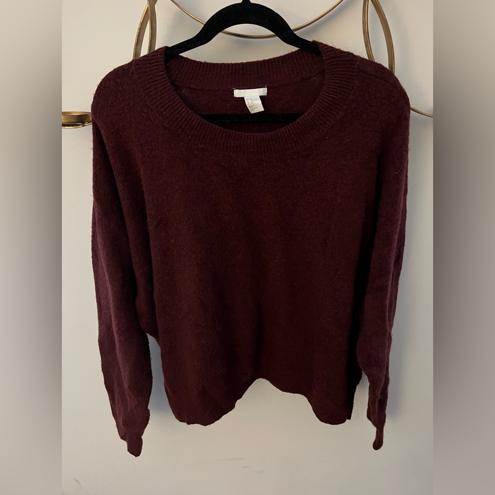 Women’s H&M XL Maroon Crewneck Sweater